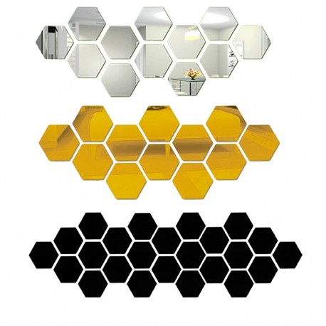 Acrylic 3D Hexagon Mirror Wall Stickers