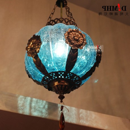 Antique Globe Glass Hanging Pendant Lamp