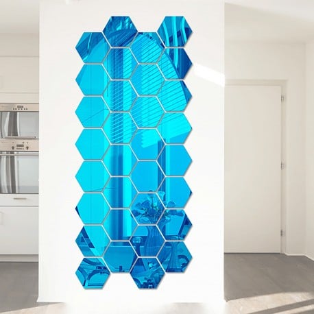 3D Hexagon Acrylic Mirror Wall Stickers