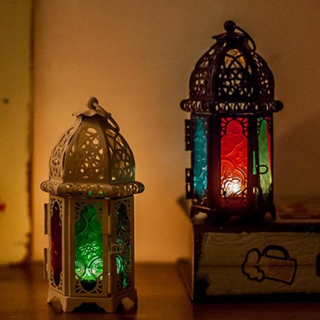 Moroccan Iron Glass Lantern