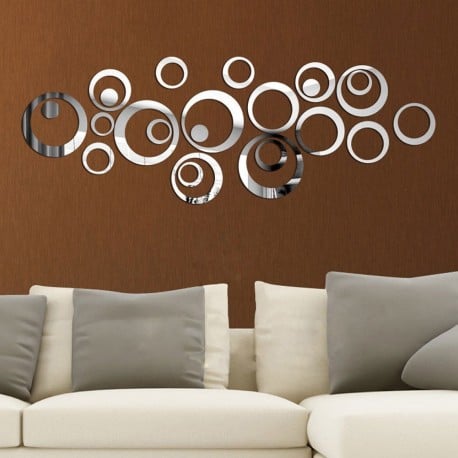 Mirror Circles Wall Stickers Decal