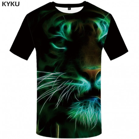 Brand Tiger T-shirt Animal Clothes Short Sleeve 3d Shirt Men