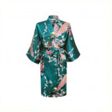 Sizes S - XXXL Women Short Satin Robe Printed Floral Nightgown Sexy Kimono Sleepwear