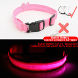 Glowing LED Dog Collar Anti-Lost Nylon Light For Dogs & Puppies