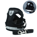 Dog/Puppies/Cat Harness Vest With Reflective Walking Lead Leash Polyester Mesh Harness