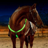 LED Horse Breastplate Nylon Webbing Night Vision Horse Riding Safety Equipment