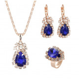 ZOSHI Crystal Jewelry Sets for Women Necklace Earrings Ring Party Jewellery Accessories