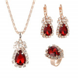 ZOSHI Crystal Jewelry Sets for Women Necklace Earrings Ring Party Jewellery Accessories