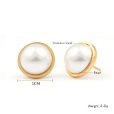 Wholesale Stainless Steel Pearl Earrings Great Gifts For Girls Small Stud Earrings