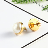 Wholesale Stainless Steel Pearl Earrings Great Gifts For Girls Small Stud Earrings