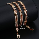 Necklace For 585 Rose Gold Venitian Curb Snail Foxtail Link Chains Necklace Fashion Jewelry 50cm 60cm