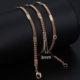 Necklace For 585 Rose Gold Venitian Curb Snail Foxtail Link Chains Necklace Fashion Jewelry 50cm 60cm