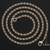 Necklace For 585 Rose Gold Venitian Curb Snail Foxtail Link Chains Necklace Fashion Jewelry 50cm 60cm