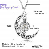 New Line Silver Plated Hot Moon Glowing Necklace