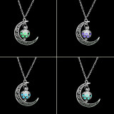 New Line Silver Plated Hot Moon Glowing Necklace