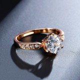 1.75ct AAA Zircon Engagement/Dress Rings for Women Rose gold color-Austrian Crystals Jewelry Top Quality