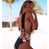 2019 Summer Sexy Beachwear Lace One Shoulder Swimwear One Piece Suits Monokini Swimsuit