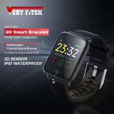 VERYFiT Q9 Blood Pressure Heart Rate Monitor Smart Watch Waterproof Sport Fitness Tracker Watch Men Women