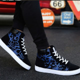 Male Latest Fashion Unique POD Pattern Printed Lace Up High Sneakers Cool Selection Available