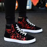 Male Latest Fashion Unique POD Pattern Printed Lace Up High Sneakers Cool Selection Available