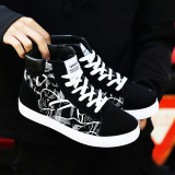 Male Latest Fashion Unique POD Pattern Printed Lace Up High Sneakers Cool Selection Available