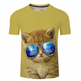 New Line 3D pet cat printed T-shirt for Woman/Girls