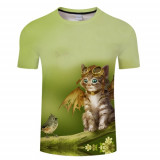 New Line 3D pet cat printed T-shirt for Woman/Girls