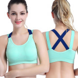 Sports Bra Top, Push Up, Cross Straps Active Wear Padded
