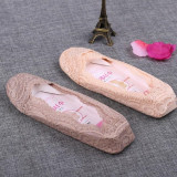 12 pairs Lace Socks Female Ice Silk Stealth Socks 360 Degrees Silicone Non - Slip 12pairs pack