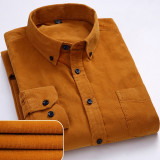 Warm Quality 100%cotton Corduroy long sleeved shirts