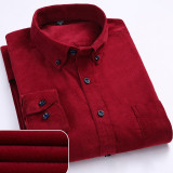 Warm Quality 100%cotton Corduroy long sleeved shirts