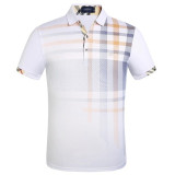 Burberry London Polo Shirts 2019 Men Short Sleeve  Casual Embroidery Printed