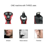 Rechargeable Electric Shaver 3D Triple Floating Blade Heads 100-240V