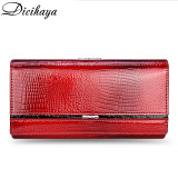 DICIHAYA Genuine Leather Women Wallet Multifunction Womens Clutch Billetera Card Holder.