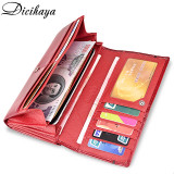 DICIHAYA Genuine Leather Women Wallet Multifunction Womens Clutch Billetera Card Holder.