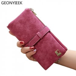 Fashion Luxury Brand Women Wallets Matte Leather Wallet Coin Purse Card Holder.