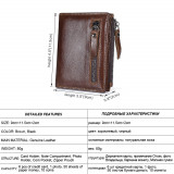 2019 New Genuine Leather Mens Wallet zipper Short Coin Purse Brand Cowhide Credit&id Wallet Multifunction.