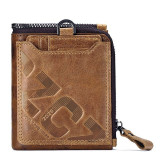 GZCZ Genuine Leather Men's Wallet Fashion Coin And Card Holder Small Wallet Portomonee Male Clutch.