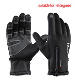 Touch Screen Bike Gloves Winter Thermal Windproof Warm Full Finger Cycling Glove Anti-slip For Men/Women