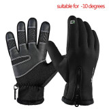 Touch Screen Bike Gloves Winter Thermal Windproof Warm Full Finger Cycling Glove Anti-slip For Men/Women