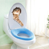 Cats 3D Wall Sticker Toilet Stickers Home Decoration