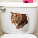 Cats 3D Wall Sticker Toilet Stickers Home Decoration