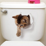 Cats 3D Wall Sticker Toilet Stickers Home Decoration