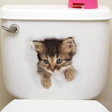 Cats 3D Wall Sticker Toilet Stickers Home Decoration