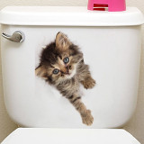 Cats 3D Wall Sticker Toilet Stickers Home Decoration