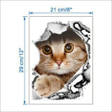 Cats 3D Wall Sticker Toilet Stickers Home Decoration