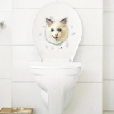 Cats 3D Wall Sticker Toilet Stickers Home Decoration