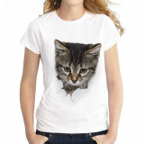 Charming 3D cat Print Casual Women's T-Shirt.