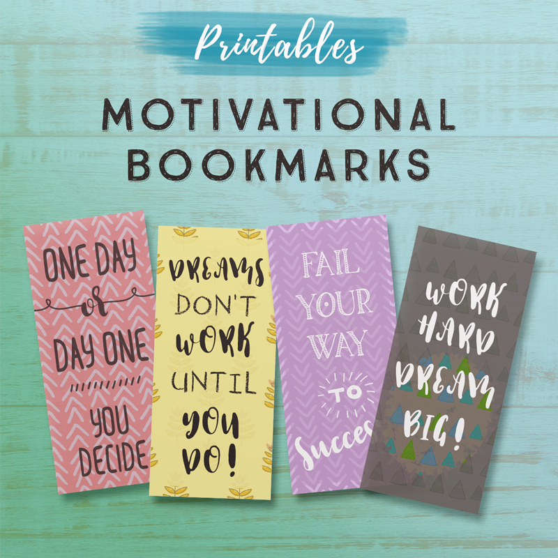 Motivational Printable Bookmarks