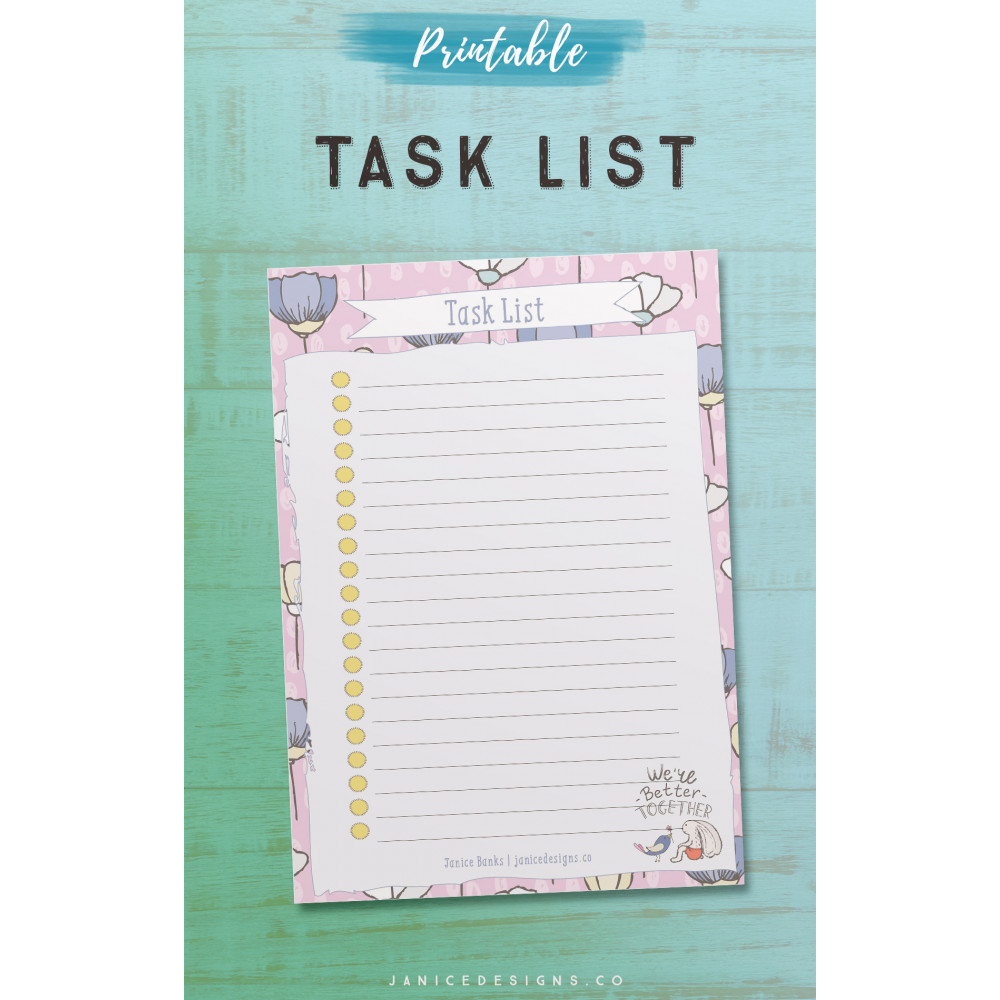 Task List Printable